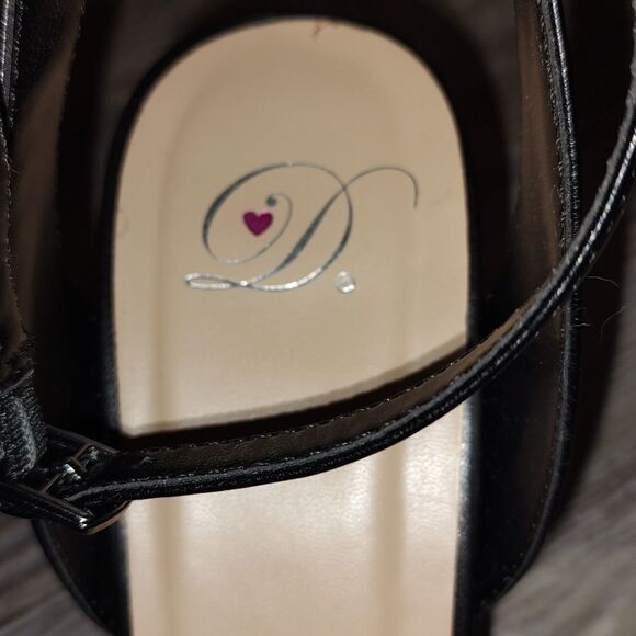 Derek Heart  black block heel  sandals  Sz 10 - Picture 6 of 7
